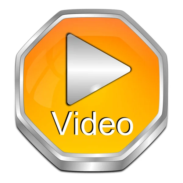 Play Video Button - 3D illustration — Stock Photo, Image