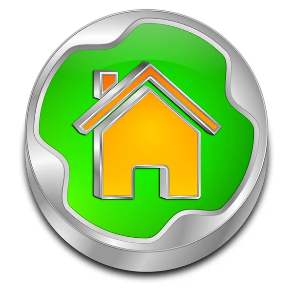 Home Button - 3D illustration — Stock Photo, Image