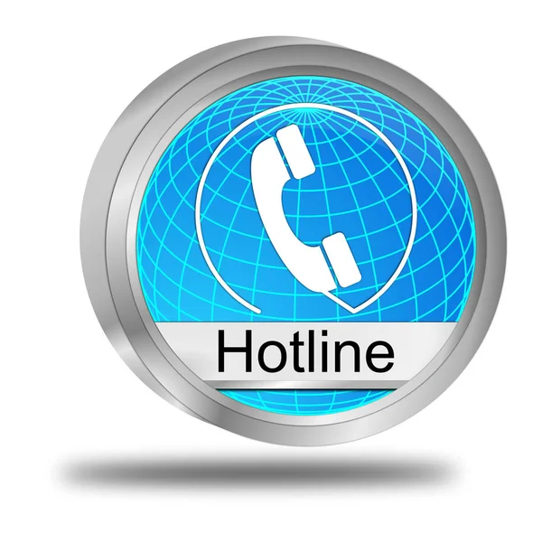 Bouton Hotline Illustration 3D — Photo