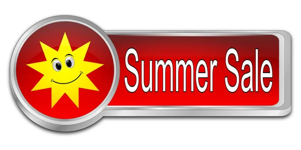 Summer Sale przycisk - ilustracja 3d — Zdjęcie stockowe