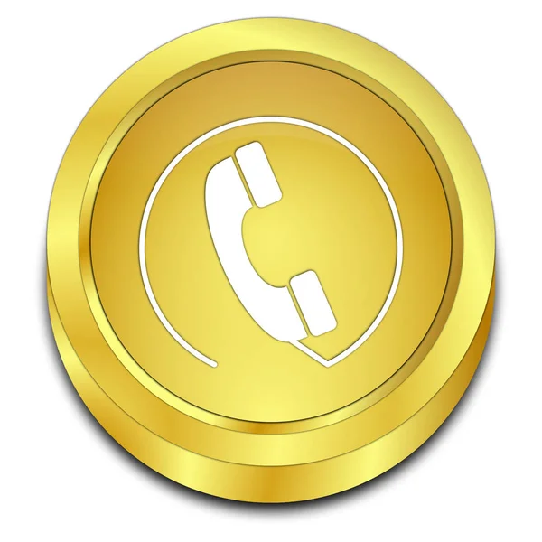 Phone call Button - 3D illustration — Stock Photo, Image