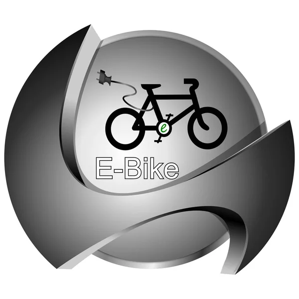 E-Bike Button - 3D illustration — Stock Photo, Image