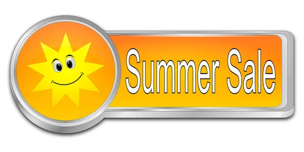 Summer Sale przycisk - ilustracja 3d — Zdjęcie stockowe