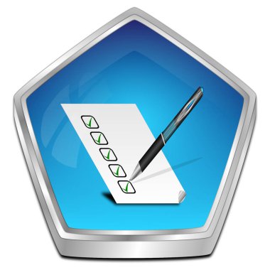 Onay listesi - 3d çizim ile düğme