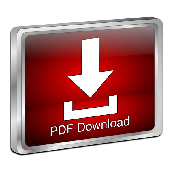 PDF Download button - 3D illustration — Stock Photo, Image