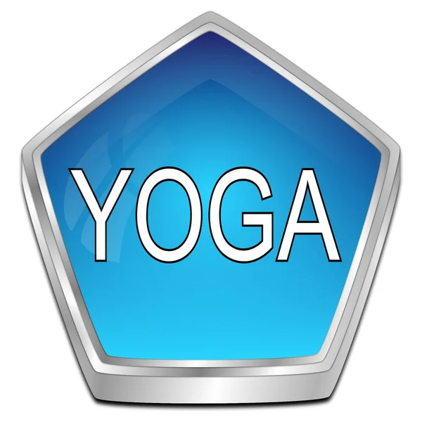 Yoga button - 3D illustration — Stock Photo, Image
