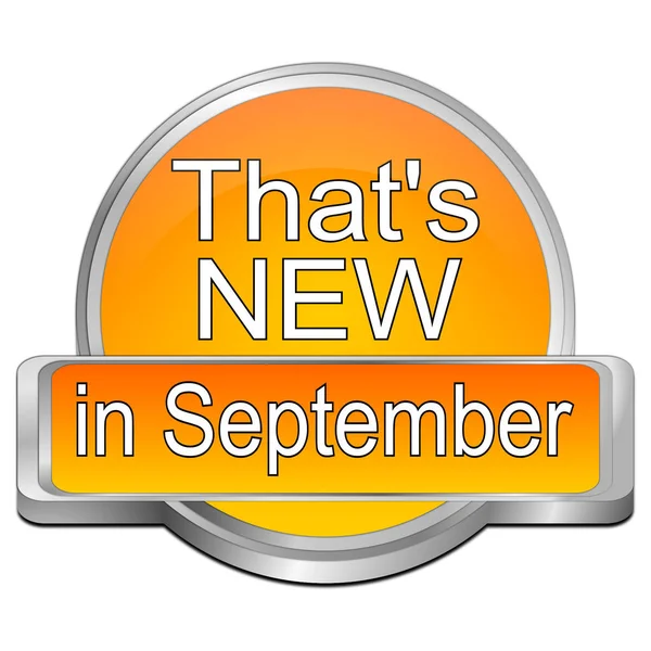 That's new in September Button  3D illustration — Stock Photo, Image