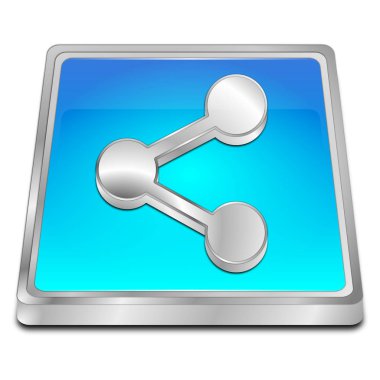Paylaş düğmesi - 3d çizim