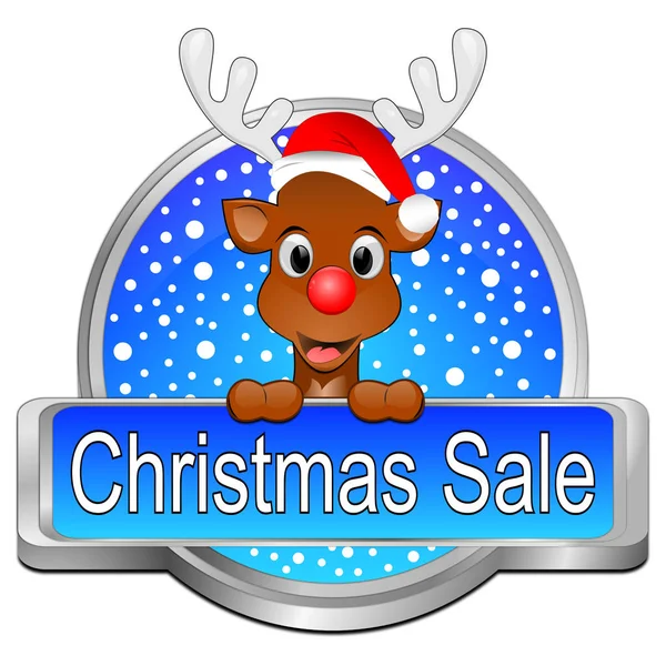 Christmas Sale button - 3D illustration — Stock Photo, Image