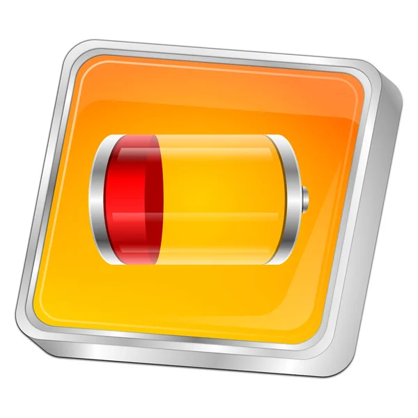 Battery Button - 3D illustration — Stock Photo, Image