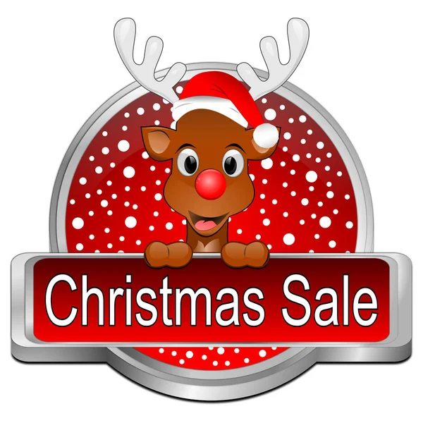 Кнопка Рождественская распродажа - 3D иллюстрация — стоковое фото