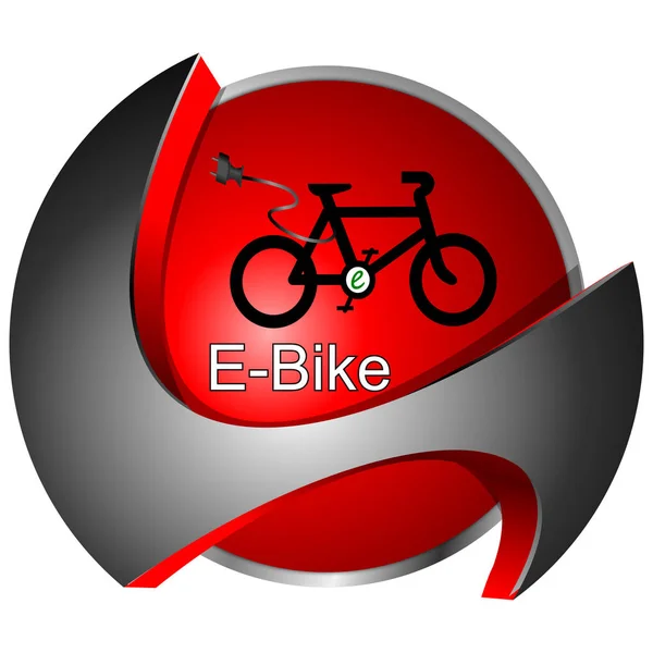 Botón E-Bike - Ilustración 3D — Foto de Stock