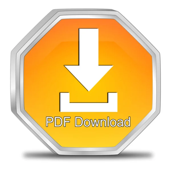 Botão de Download PDF - Ilustração 3d — Fotografia de Stock