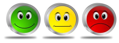 Oylama düğmeleri - 3d çizim