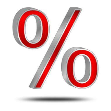 Sembol - 3d illüstrasyon indirimli