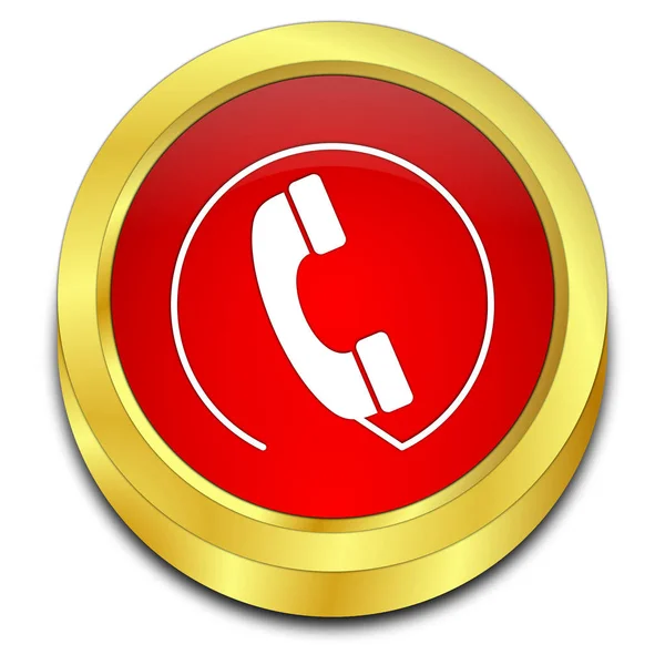 Hotline knop - 3d illustratie — Stockfoto