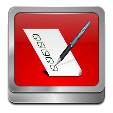 Onay listesi - 3d çizim ile düğme