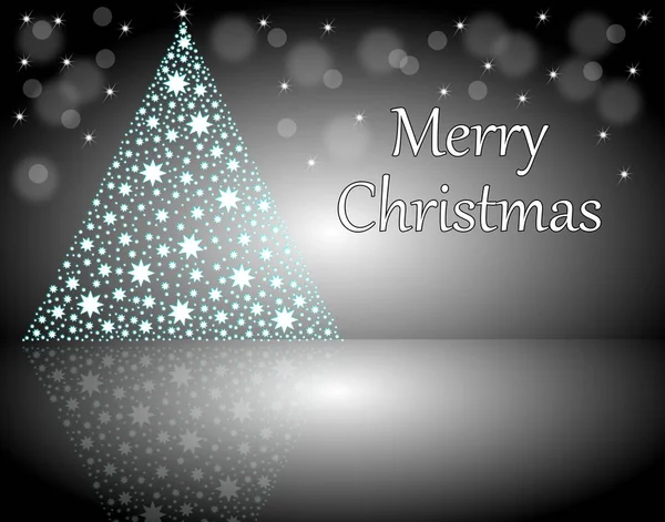 De Merry Christmas Kerstkaart met kerstboom - illustratie — Stockfoto