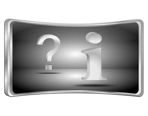 Information and question button - 3D illustration — Stock Photo, Image