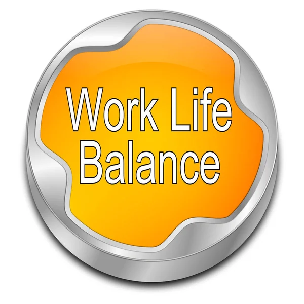 Pulsante Work Life Balance - Illustrazione 3D — Foto Stock