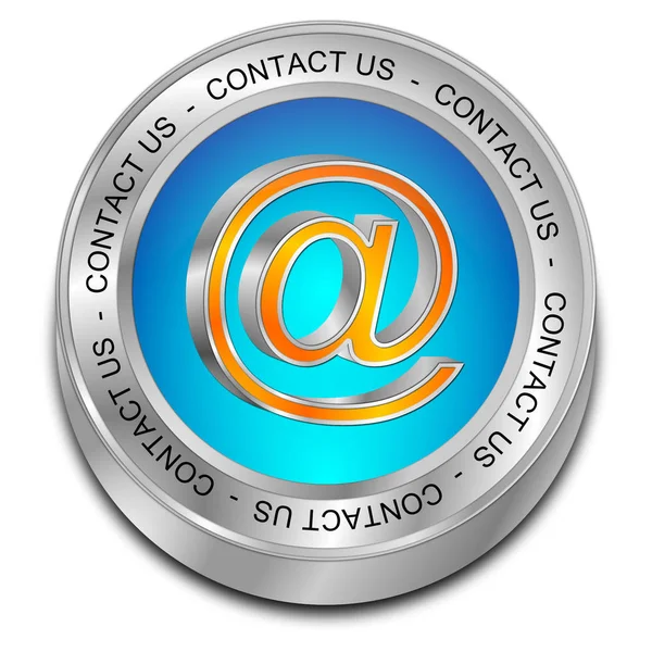 Blue Button Contact Illustration — Stock Photo, Image