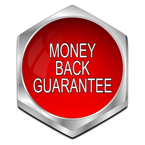 red Money back Guarantee button - 3D illustration