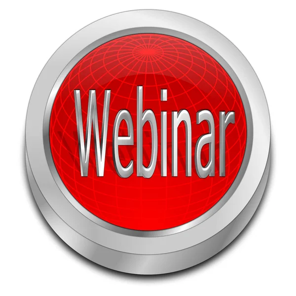 Glossy Red Webinar Button Illustration — Stock Photo, Image