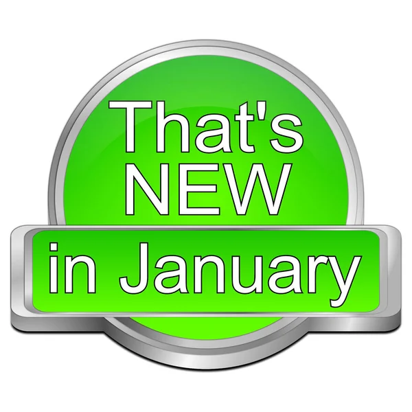 Green New January Button Illustration — Stock Photo, Image