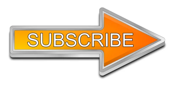 Orange Subscribe Arrow Button Illustration — стоковое фото