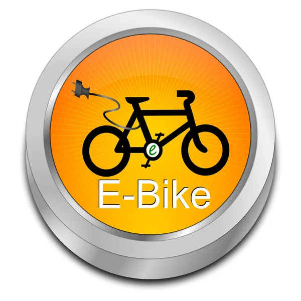 Bouton Bike Orange Brillant Illustration — Photo