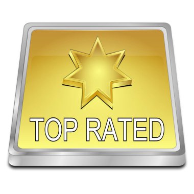 Altın Top puanlarına düğmesi - 3d çizim