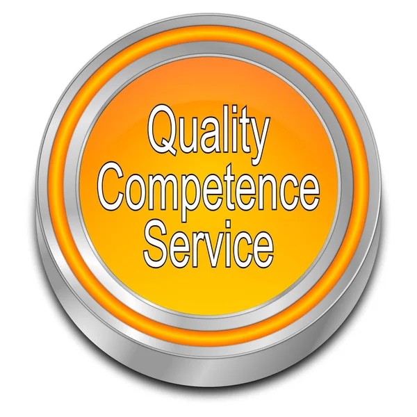 Decorativo Arancione Quality Competence Service Button Illustrazione — Foto Stock