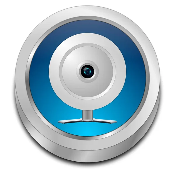 Blauwe Knop Met Webcam Illustratie — Stockfoto