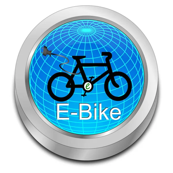 Глянцевая Синяя Кнопка Bike Иллюстрация — стоковое фото