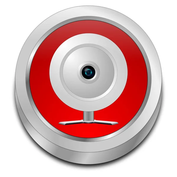 Red Button Webcam Illustration — Stock Photo, Image