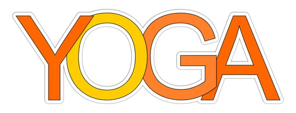 Orange Yoga Banner Illustration — Stock Photo, Image