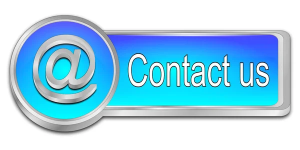 Botón Azul Brillante Contacto Con Nosotros Ilustración —  Fotos de Stock
