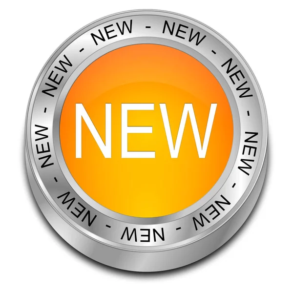 Orange New Button Illustration — Stock Photo, Image