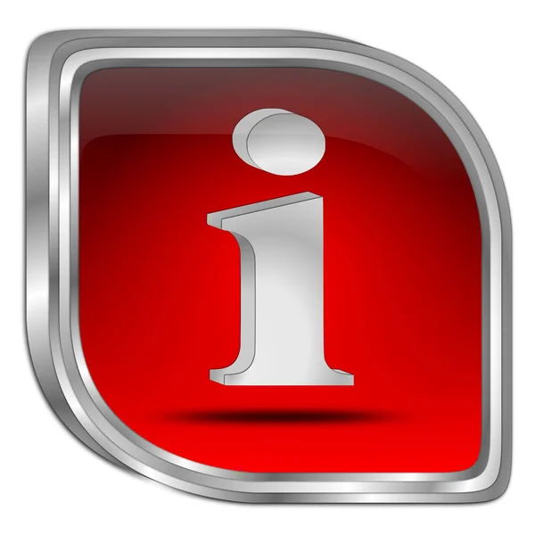 Red Information Button Illustration — Stock Photo, Image