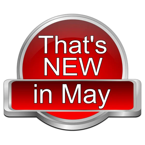 Red New May Button Illustration — Stock Photo, Image