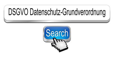 Dsgvo genel veri koruma Yönetmeliği Alman - 3d resimde mavi-