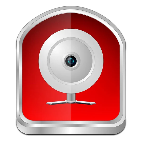 Pulsante Rosso Con Webcam Illustrazione — Foto Stock