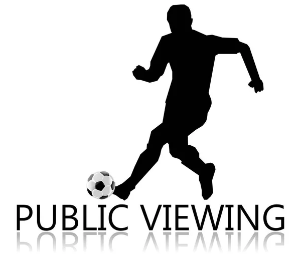 Public Viewing Fußballspieler Illustration — Stockfoto