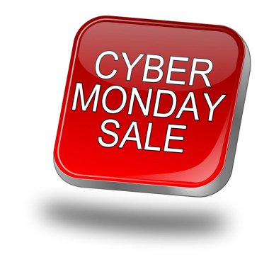 kırmızı Siber Pazartesi Satışı - 3D illüstrasyon