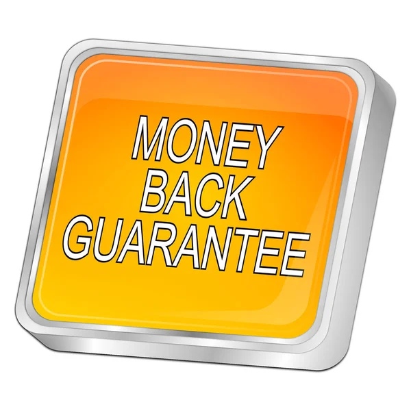 orange Money back Guarantee button - 3D illustration