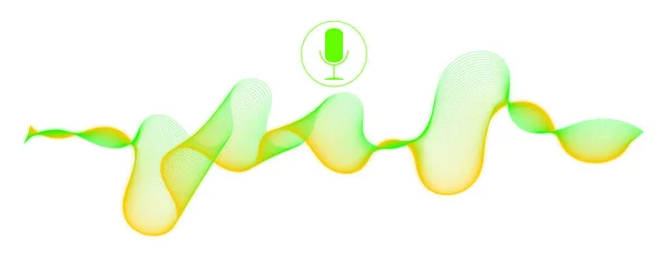 삽화에 마이크로폰 음파로 식별하는 — 스톡 사진