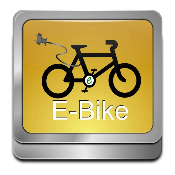 Goldener Bike Knopf Illustration — Stockfoto