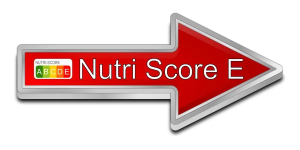 Красный Nutri Score Этикетка Цветная Этикетка Питания Иллюстрация — стоковое фото