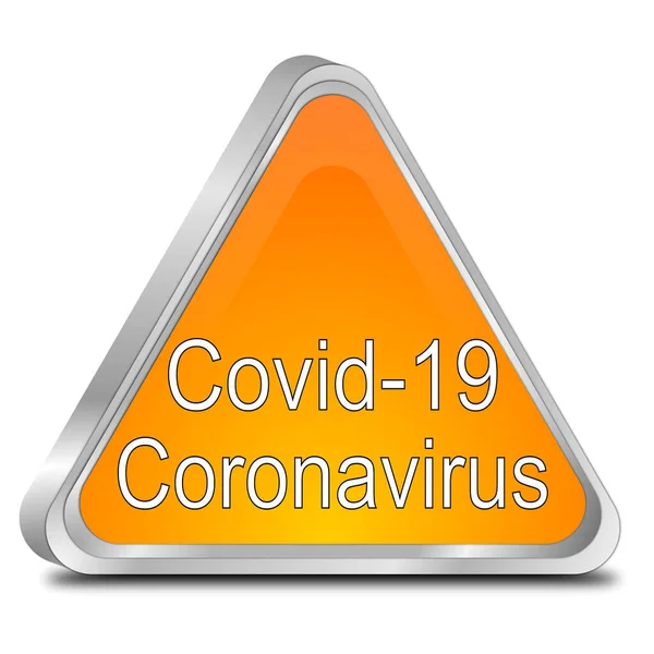 Naranja Coronavirus Covid Señal Advertencia Ilustración — Foto de Stock