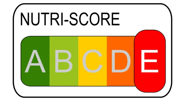 Nutri Score Etikettenniveau Kleuren Nutrition Etiket Illustratie — Stockfoto